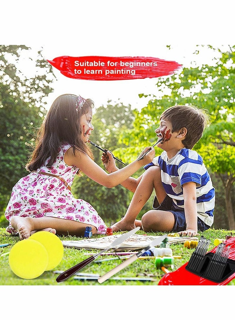 Excefore Professional Artist Paint Brushes for Acrylic Painting, Watercolor and Gouache – Painting Brush Set – Acrylic and Watercolor Brushes - Image 5