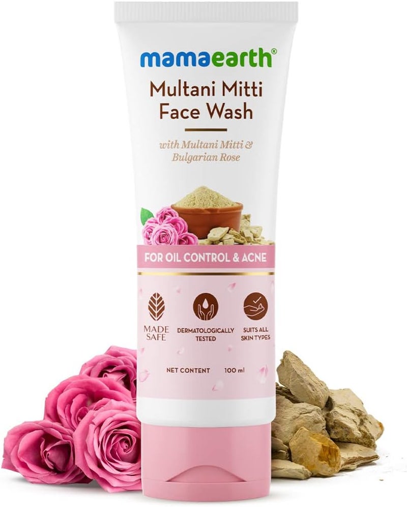 Multi item matching Multani Mitti Face Wash with Multani Mitti & Bulgarian Rose For Oil Control & Acne|Suits All Skin Types|Hydrating & Gentle|Paraben-Free|No Silicones|Sulphate-Free|For Men & Women|100 ml x 2 Trusted all-purpose quality - Image 2