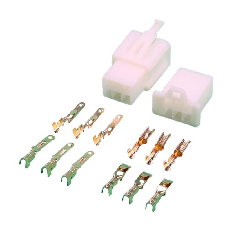 EGOPAL 5 Sets 6 Pin 2.8Mm Wire Harness Motorcycle Sensor Connector Automotive Cable Socket, White - Image 1