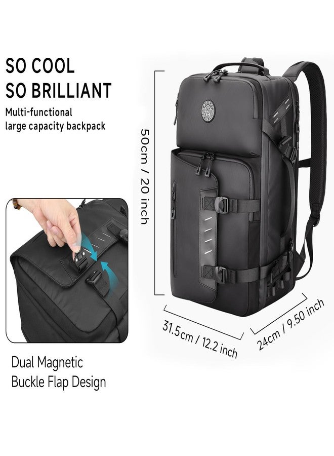 SWICKY Travel Laptop black backpack 40L ，carry on Flight Approved Luggage Hand Water-resistant Lightweight Business Rucksack，Durable Large big Weekender Bag Daypack Fits 17.3 Inch Laptop - Image 5