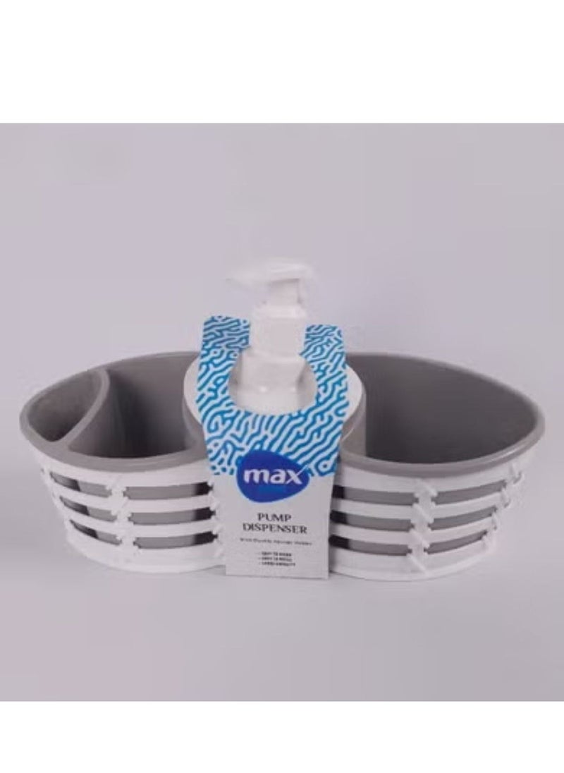 max plast - Max Plast Double Basin Soap Pump Made of High Quality Plastic, Multi Color - Image 1