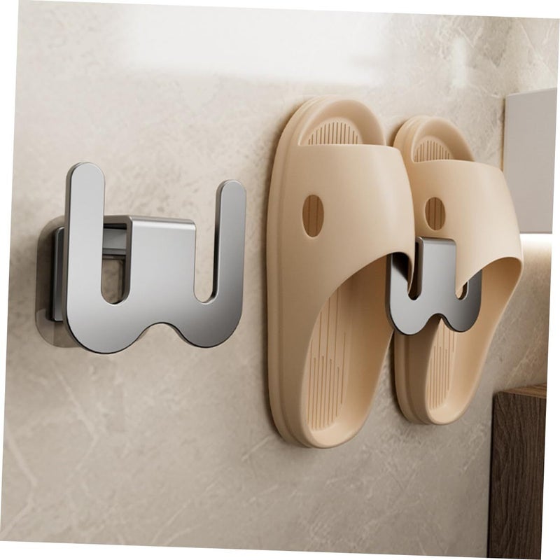 Black Wall Mounted Shoe Rack Over Door Hanger No Drill Space Saving Storage Organizer - Image 3