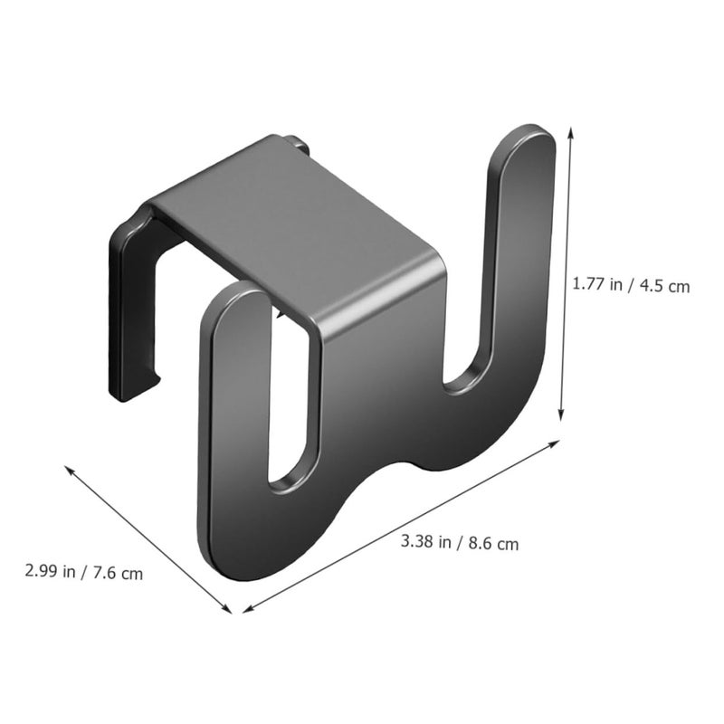 Black Wall Mounted Shoe Rack Over Door Hanger No Drill Space Saving Storage Organizer - Image 4