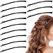Winsyison 12pcs Jumbo Bobby Pins Metal Curved Hair Pins for Women NonSlip Hair Clips Accessories for Thick Thin Fine Curly Straight Long Short Hairstyles Black - Image 2
