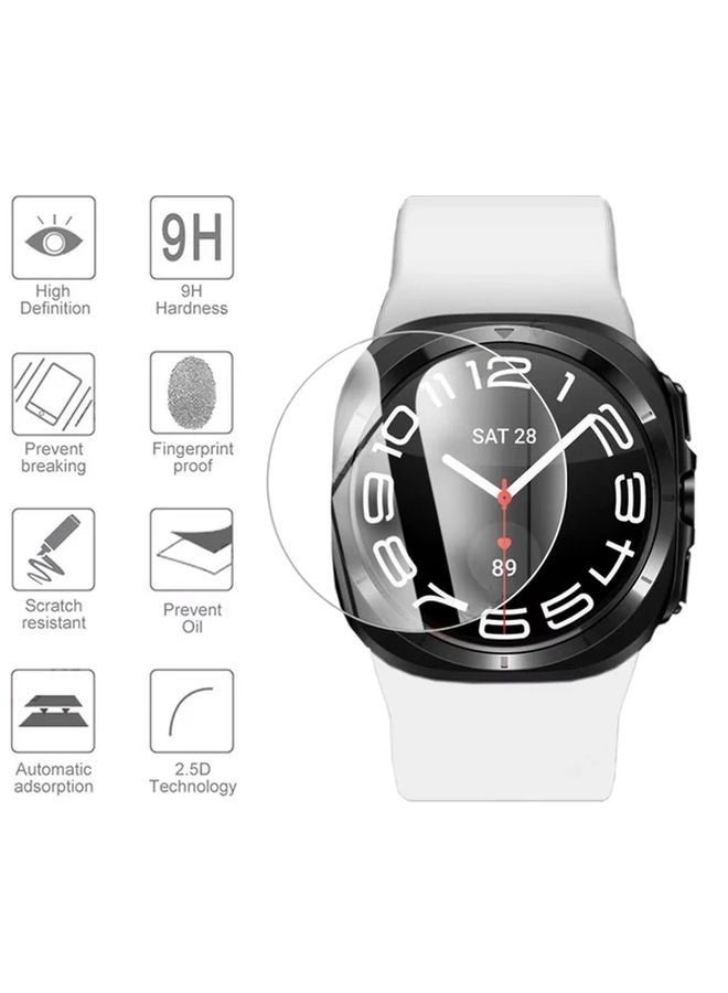 3Pcs Tempered Glass Screen Protector For Galaxy Watch 5 6 44mm 9H Hardness HD Clear - Image 4