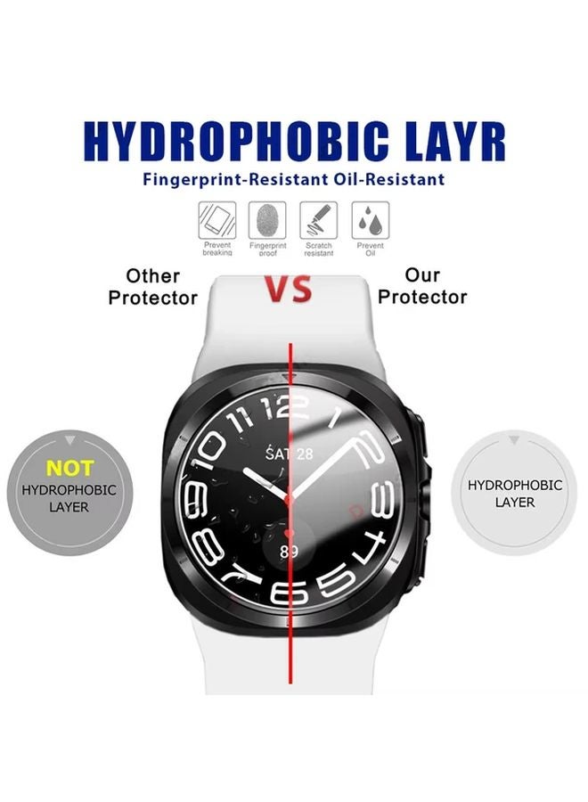 3Pcs Tempered Glass Screen Protector For Galaxy Watch 5 6 44mm 9H Hardness HD Clear - Image 5