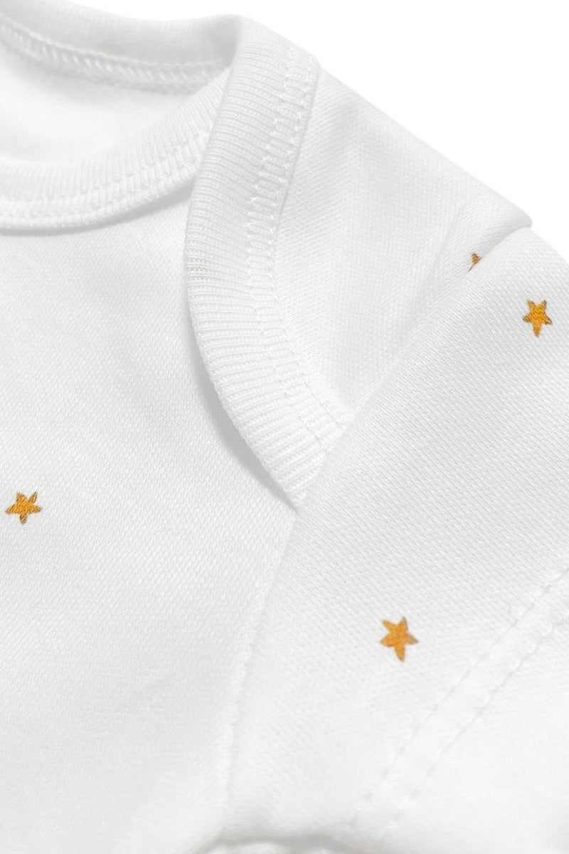 Casadora Baby Stars Organic Cotton Baby Short Sleeve Bodysuit - Image 3