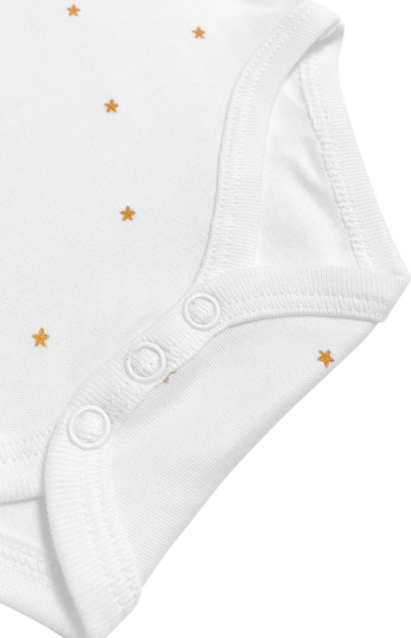Casadora Baby Stars Organic Cotton Baby Short Sleeve Bodysuit - Image 5