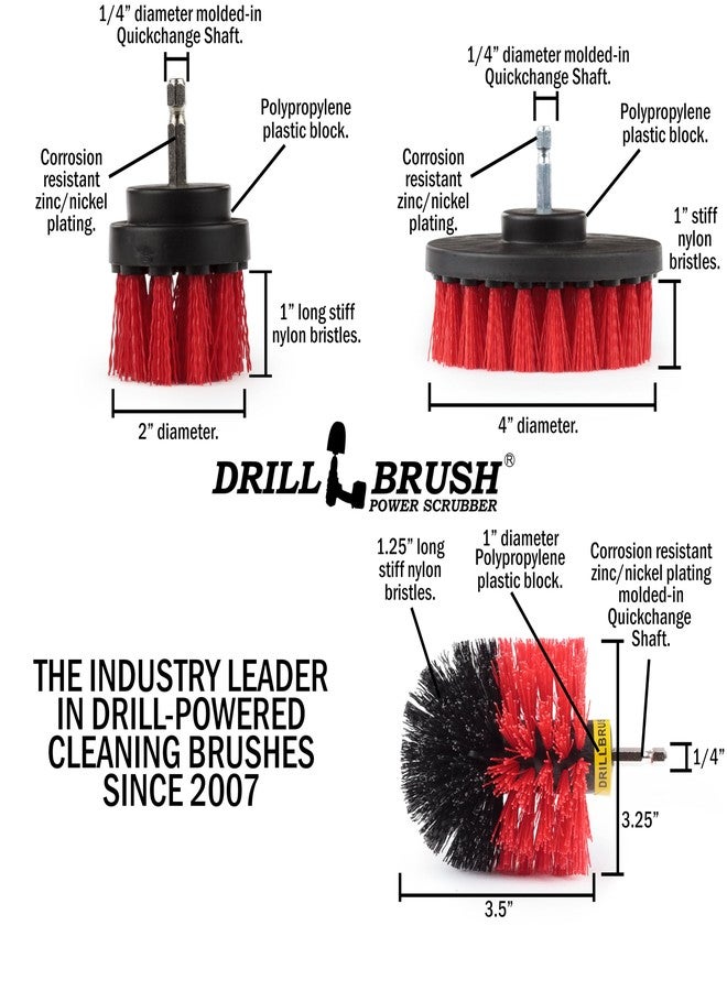 Drillbrush Heavy Duty Nylon Bristle Brush Cleaning Supplies with All Purpose Cleaner Paste, Lemon Lime Scented - Ideal for Deck, Patio, Home Siding, Outdoor Tile, Garage, Stainless Steel - Masonry Scrub Brush - Image 4