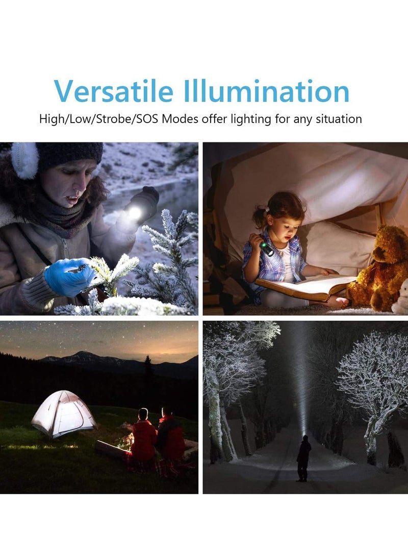 SYOSI Led Rechargeable Flashlight, Super Bight Handheld Flashlights with 5 Modes, 2 Packs Zoomable Torch Light Prepare Emergency for Outdoor Camping Power Cut Safety [Energy Class A+++]  - Image 3
