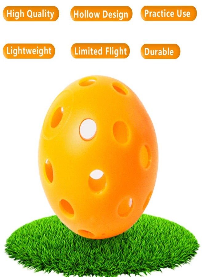 THIODOON Practice Golf Training Balls Limited Flight 40mm Hollow Plastic Colored Airflow Golf Balls for Swing Practice Driving Range Home Use Indoor 12 Pack (Mixed Color,12 pcs) - Image 3