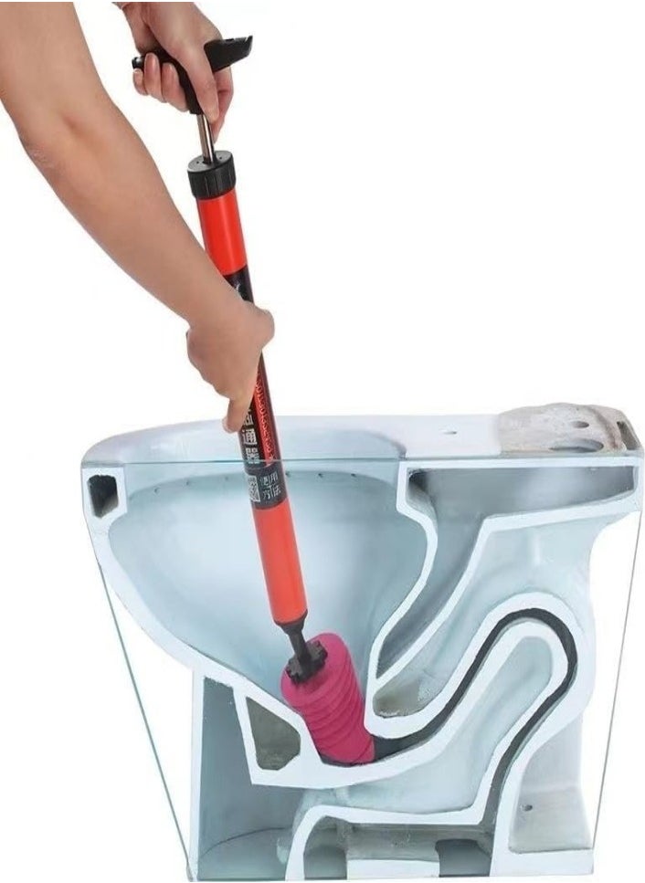 XVersion High-Pressure Toilet Unblocker Shot | Toilet Plunger | Clog Remover | Stainless Steel Toilet Unclogger for Toilet, Bathroom, Floor Drain, Clogged Pipes  - Image 1