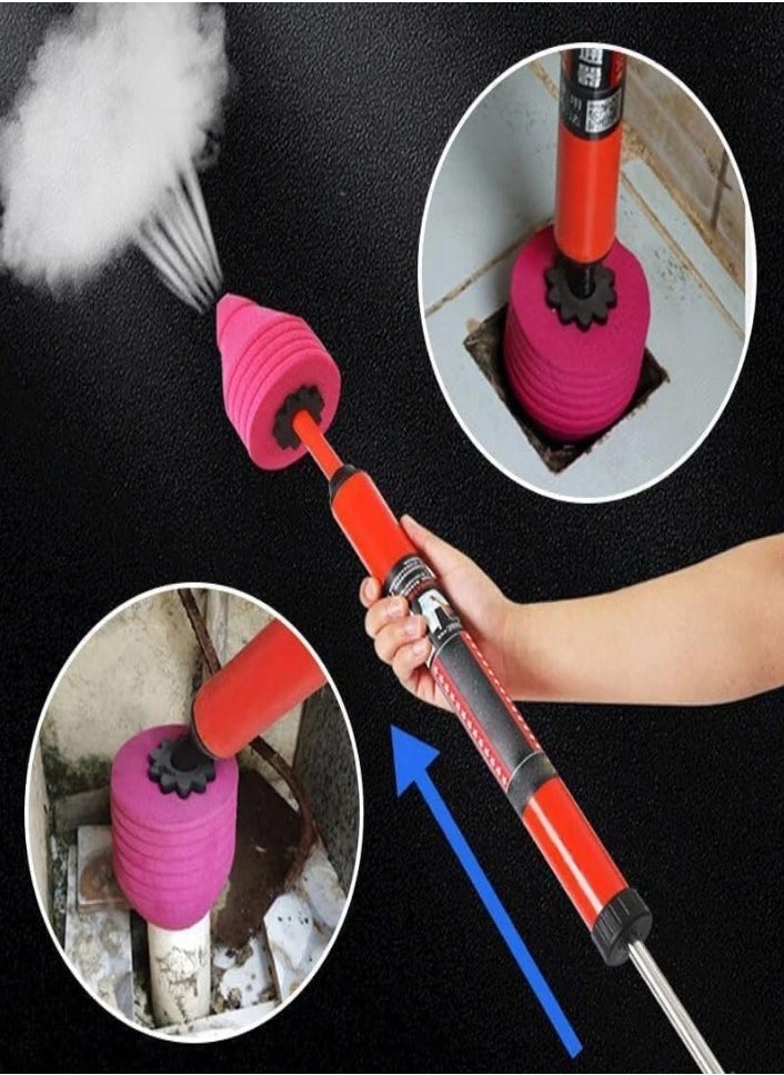 XVersion High-Pressure Toilet Unblocker Shot | Toilet Plunger | Clog Remover | Stainless Steel Toilet Unclogger for Toilet, Bathroom, Floor Drain, Clogged Pipes  - Image 4