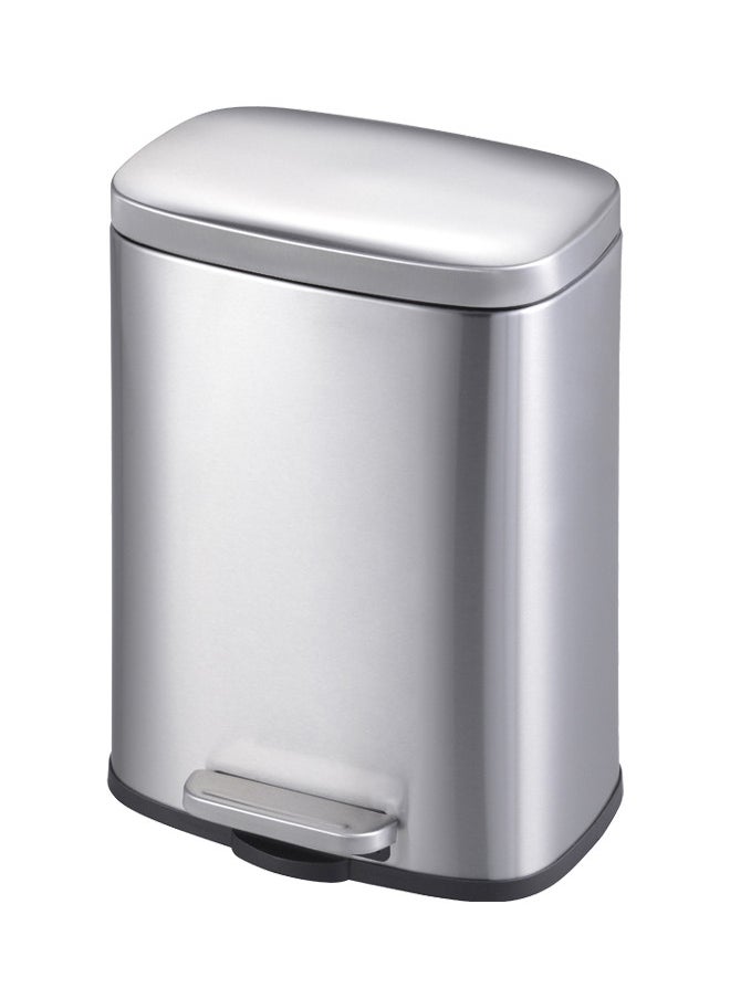 Trust - Stainless Steel Trash Bin 5L Silver Anti-Fingerprint & Soft Close Lid - Image 1