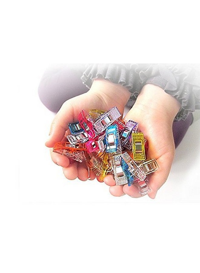 Yalis 100 Pcs Premium Sewing Clips Multipurpose Sewing Accessories Quilting Supplies Crafting Tools Assorted 9 Bright Colors - Image 2