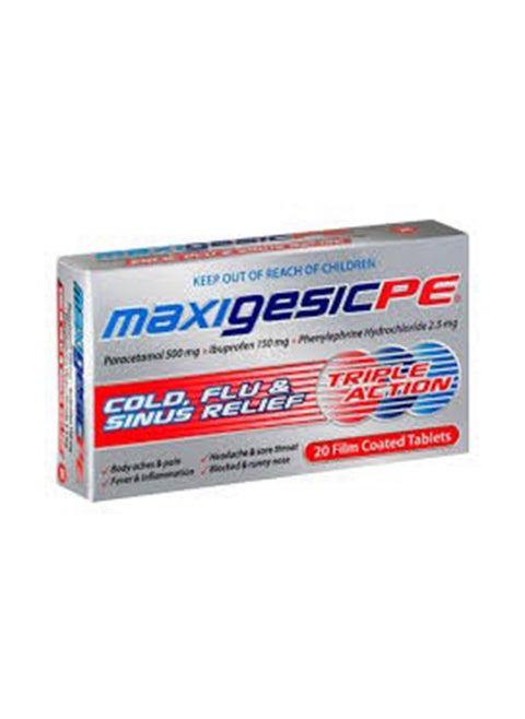 Pe Triple Action Cold, Flu And Sinus Relief Tablets 20'S