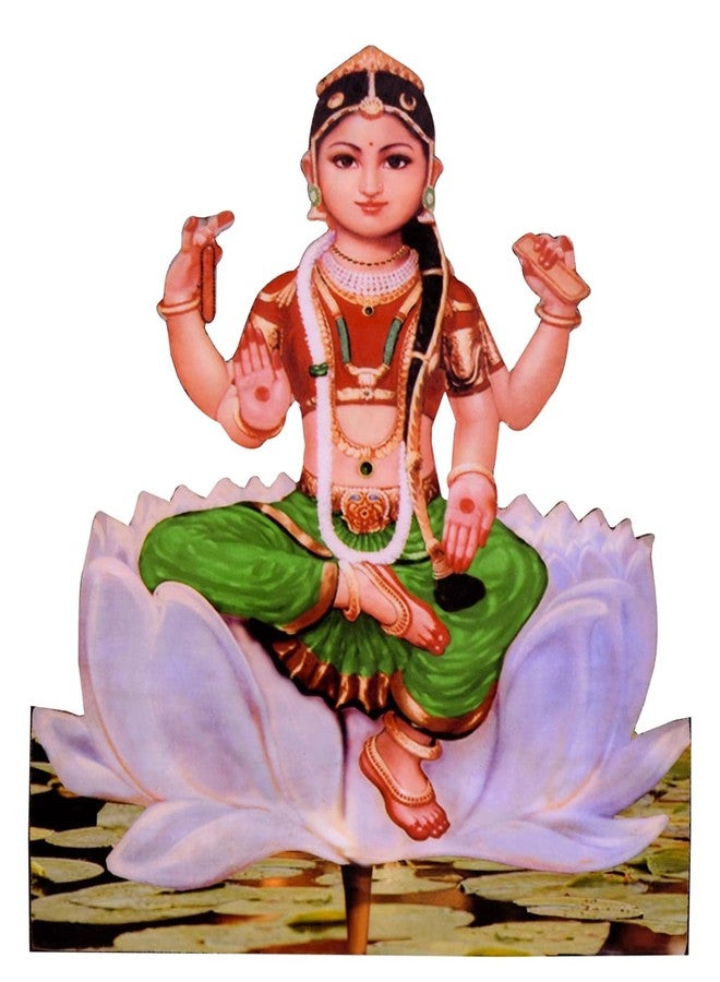 Vils Goddess Shri Bala Tripura Sundari Divine Holy Blessing Photo Frame Cutout with Backstand for Pooja/Gift (6 inch X 8 inch) - Image 2