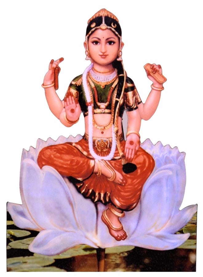 Vils Goddess Shri Bala Tripura Sundari Divine Holy Blessing Photo Frame Cutout with Backstand for Pooja/Gift (6 inch X 8 inch) - Image 1