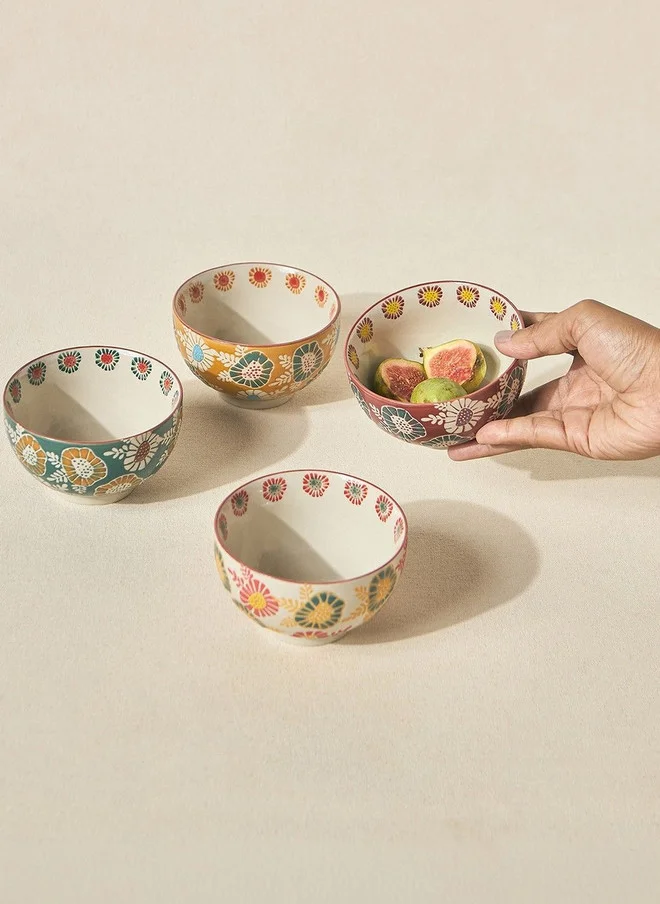 تشومباك Wildflower Bowls Gift Set - Set of 4, 220ml