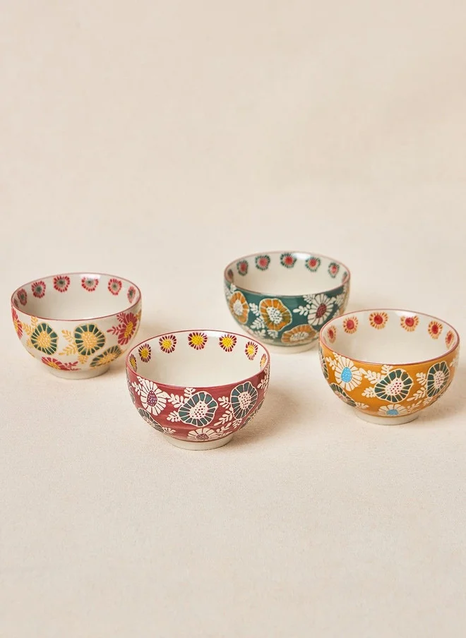 تشومباك Wildflower Bowls Gift Set - Set of 4, 220ml