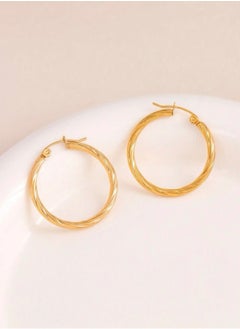Elegant Stainless Steel Gold Plated Earrings