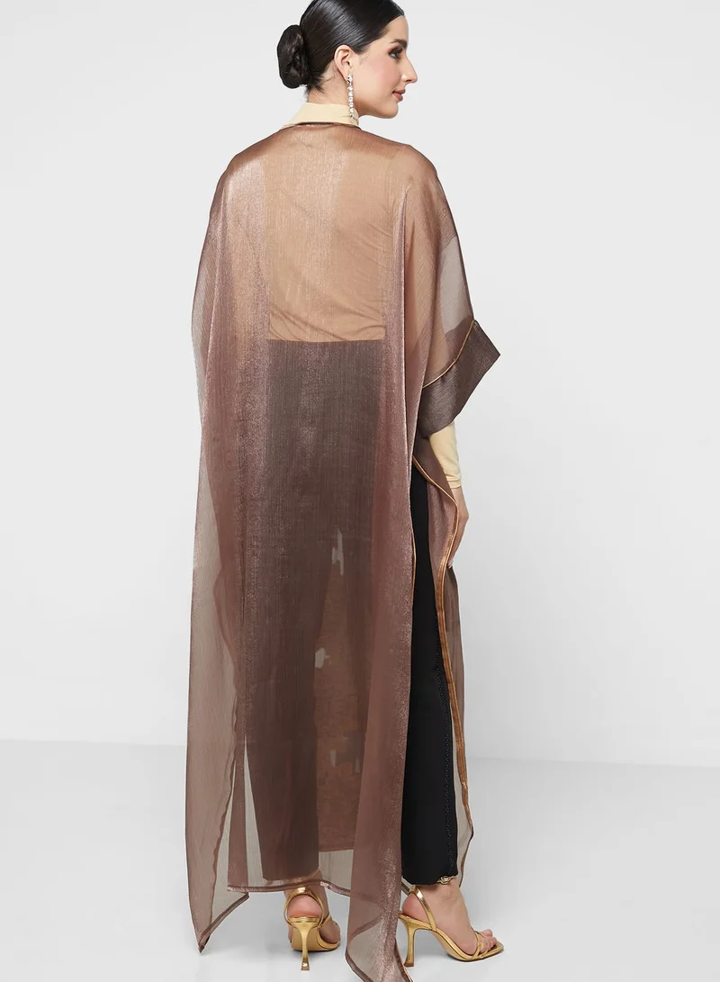 Thouq Cape Sleeve Printed Dress