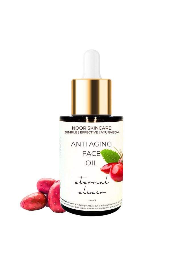Noor Skincare Face Oil for Glowing Skin & Gua Sha Massage, 100% Natural with Rosehip, Jojoba, Argan & Vitamin E, Anti Aging Night Serum for Skin Tightening & Fine Lines, Women/Men (30ml) - Image 1