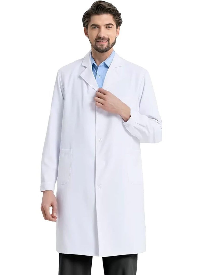 SBC Lab Coat Professional for Men Women Snap Closure Full Length Poly Cotton,Size-S - Image 1