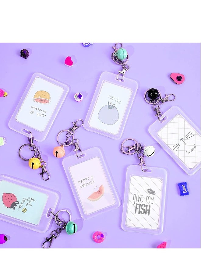 Generic 6 Pcs Kpop Photocard Holder Keychain, 4.3 x 2.7 Inch Cardholder, Baseball Card Protectors, Photo Key Chain with Bell, Kawaii Korean Key Chain Card Covers, Instant Camera Accessories for Cards Photos  - Image 4