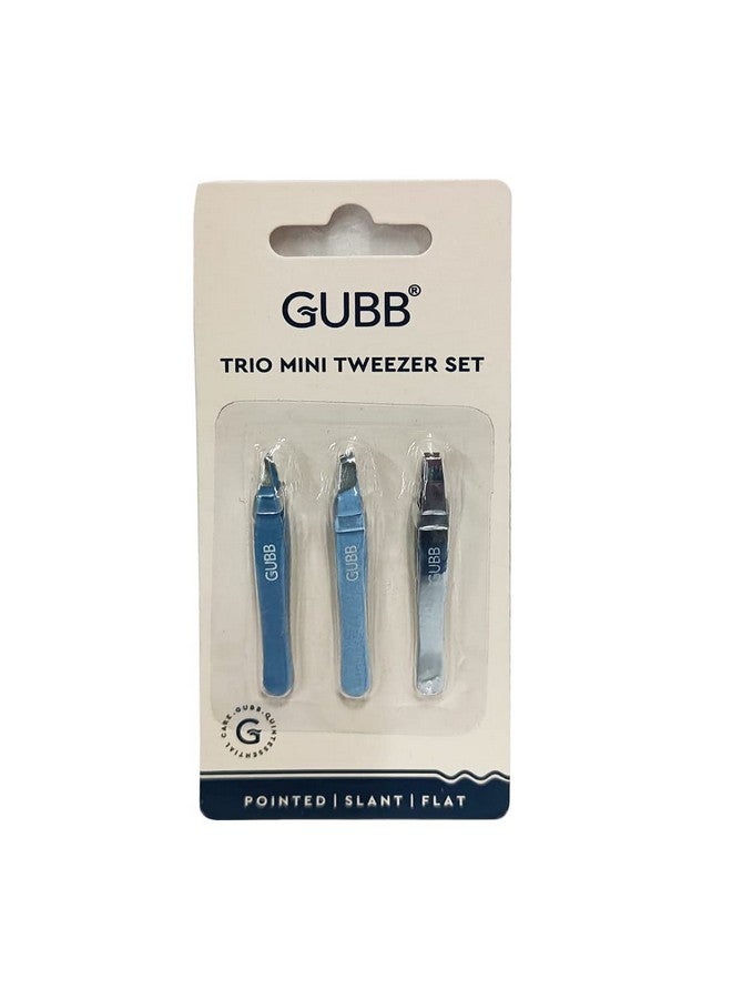 غوب مجموعة ملاقط GUBB Trio Mini لإزالة الشعر غير المرغوب فيه بسهولة ودقة - ملقط مائل وملقط مسطح وملقط مدبب - استخدامات متعددة - شعر الشفاه العلوية أو الحاجبين أو الجبهة أو الذقن - Image 5