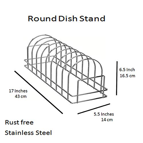 The Flying Kart Round Dish Stand Plate Stand Thali Rack Dish Rack Utensil Holder - Image 4