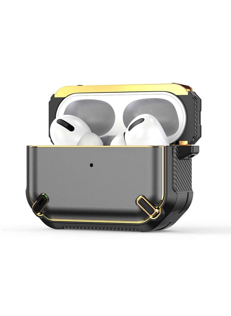Airpods PRO Metal Armor Hard Silicon case Gray