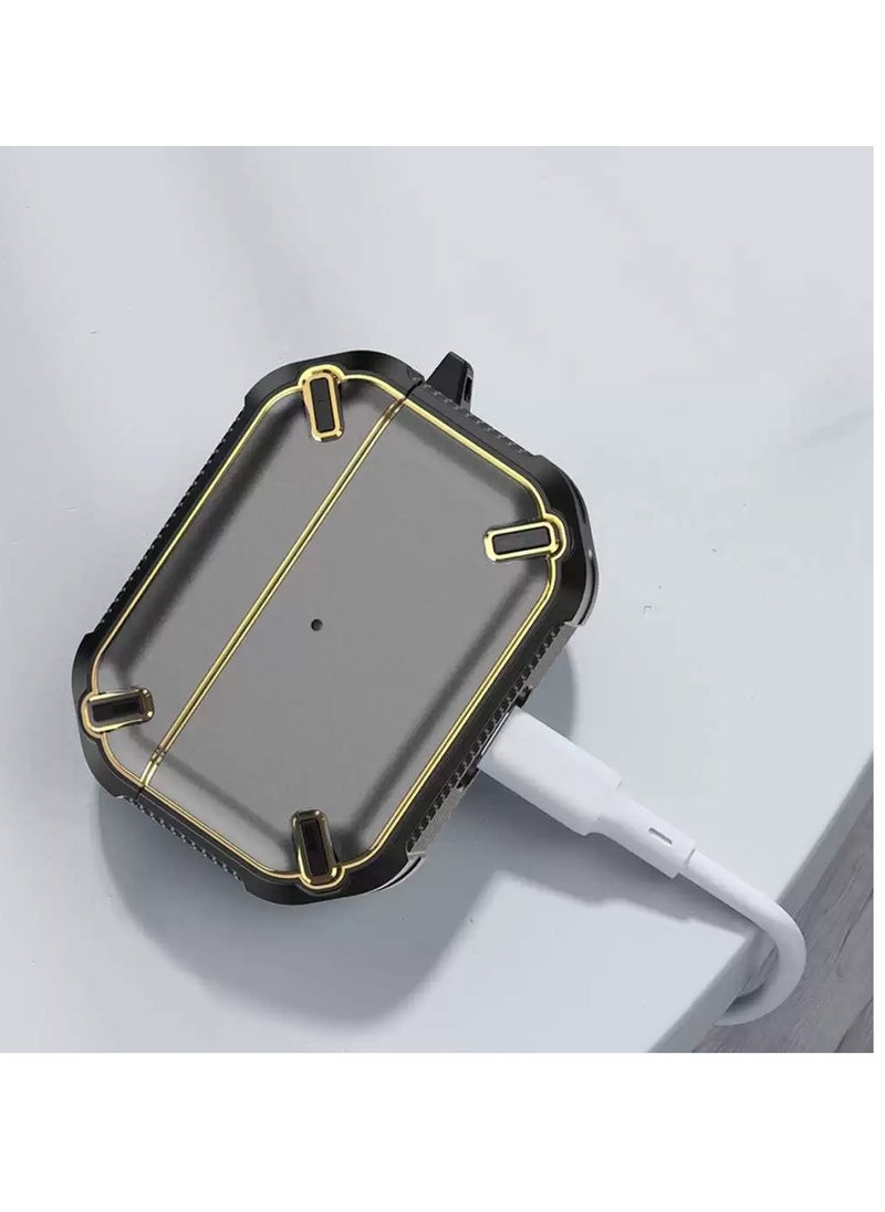 Airpods PRO Metal Armor Hard Silicon case Gray