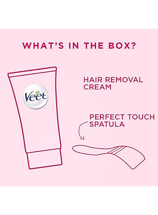 Veet Pure Hair Removal Cream For Women With No Ammonia Smell Normal Skin 100G ; Suitable For Legs Underarms Bikini Line Arms ; 2X Longer Lasting Smoothness Than Razors - Image 4