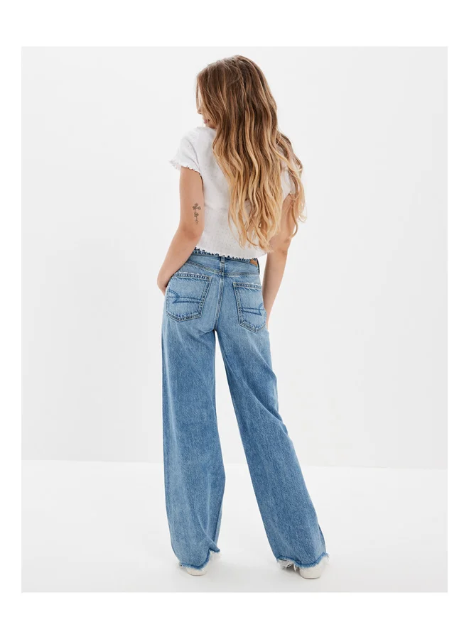 امريكان ايجل AE Super High-Waisted Baggy Wide-Leg Jean