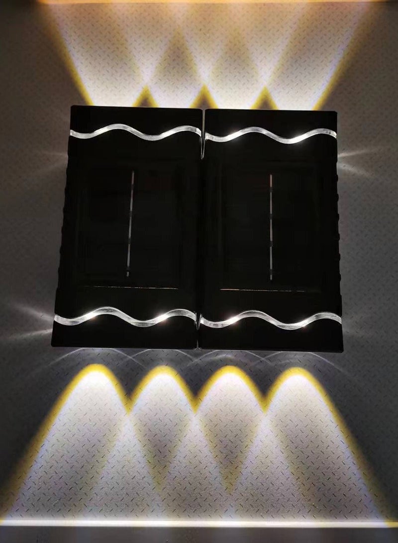 مصباح حائط خارجي يعمل بالطاقة الشمسية LED – مقاوم للماء IP65 بإضاءة بيضاء دافئة مع حساس ضوء وتشغيل تلقائي من الغروب إلى الشروق، مناسب للحدائق والأسوار والشرفات والديكور الخارجي - Image 4