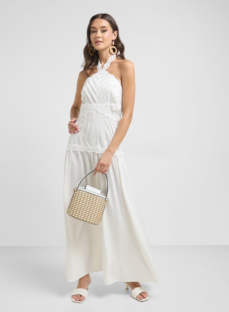 ELLA Halter Neck Maxi Dress  - Image 4