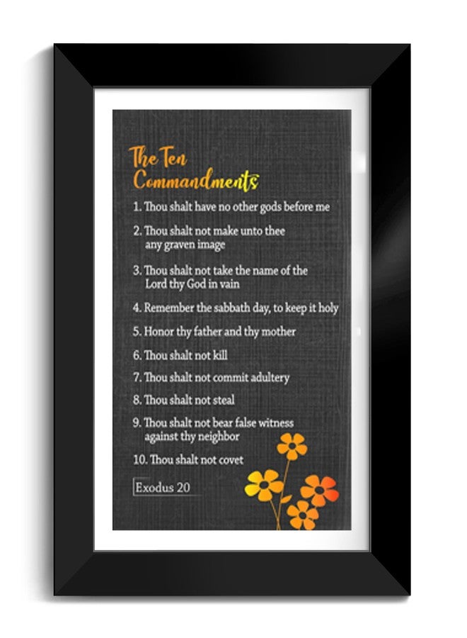Elben Creatives: The Ten Commandments. Exodus Chapter 20 KJV, Bible Verses Photo Frame, Home Decor - Image 1