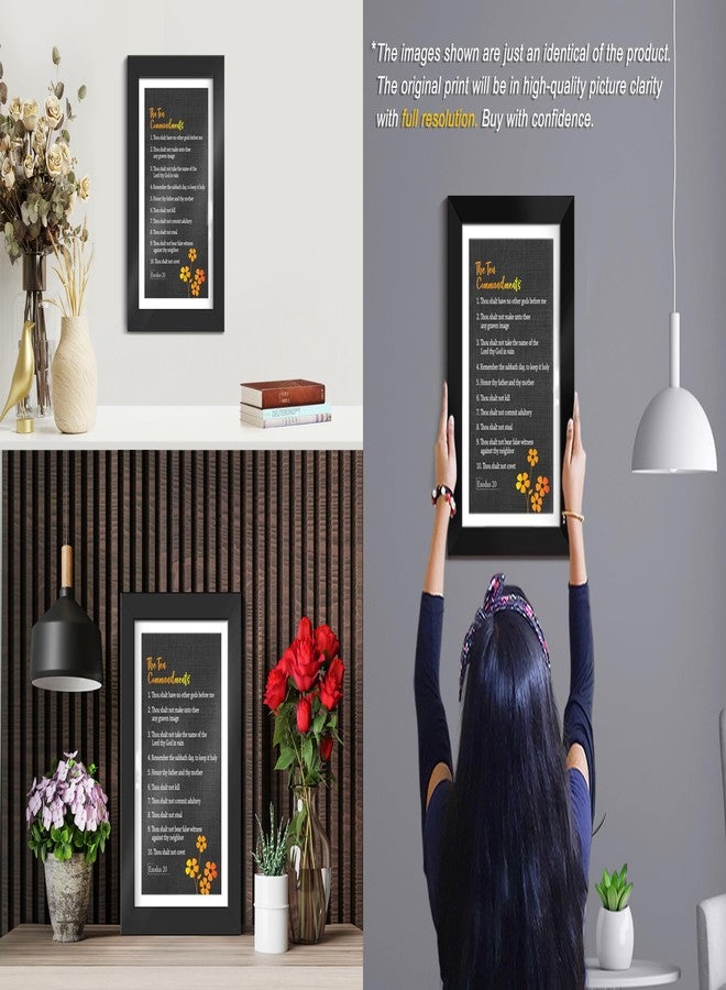 Elben Creatives: The Ten Commandments. Exodus Chapter 20 KJV, Bible Verses Photo Frame, Home Decor - Image 2
