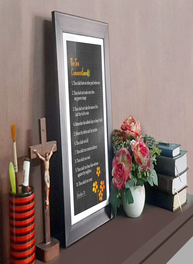 Elben Creatives: The Ten Commandments. Exodus Chapter 20 KJV, Bible Verses Photo Frame, Home Decor - Image 5