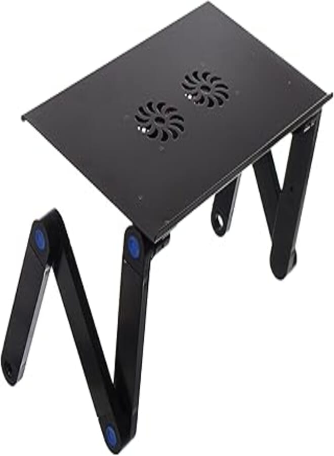 Generic Metal Multifunctional Laptop Table With Smart Desgin And USB Cable - Black