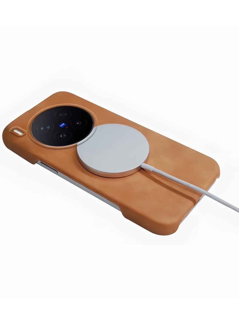 general Case Compatible with VIVO X300 Pro 5G, [Compatible with Mag-Safe] Slim Leather Luxury Mobile Case, Frameless Anti-fingerprint Supports Wireless Charging - Image 2