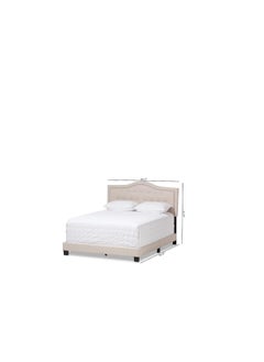 R2R FURNITURE Soothe Comfort Upholstered Bed - Pillow Top Pocket Spring Mattress With Memory Foam By R2R Super King Size 200cm x 200cm 