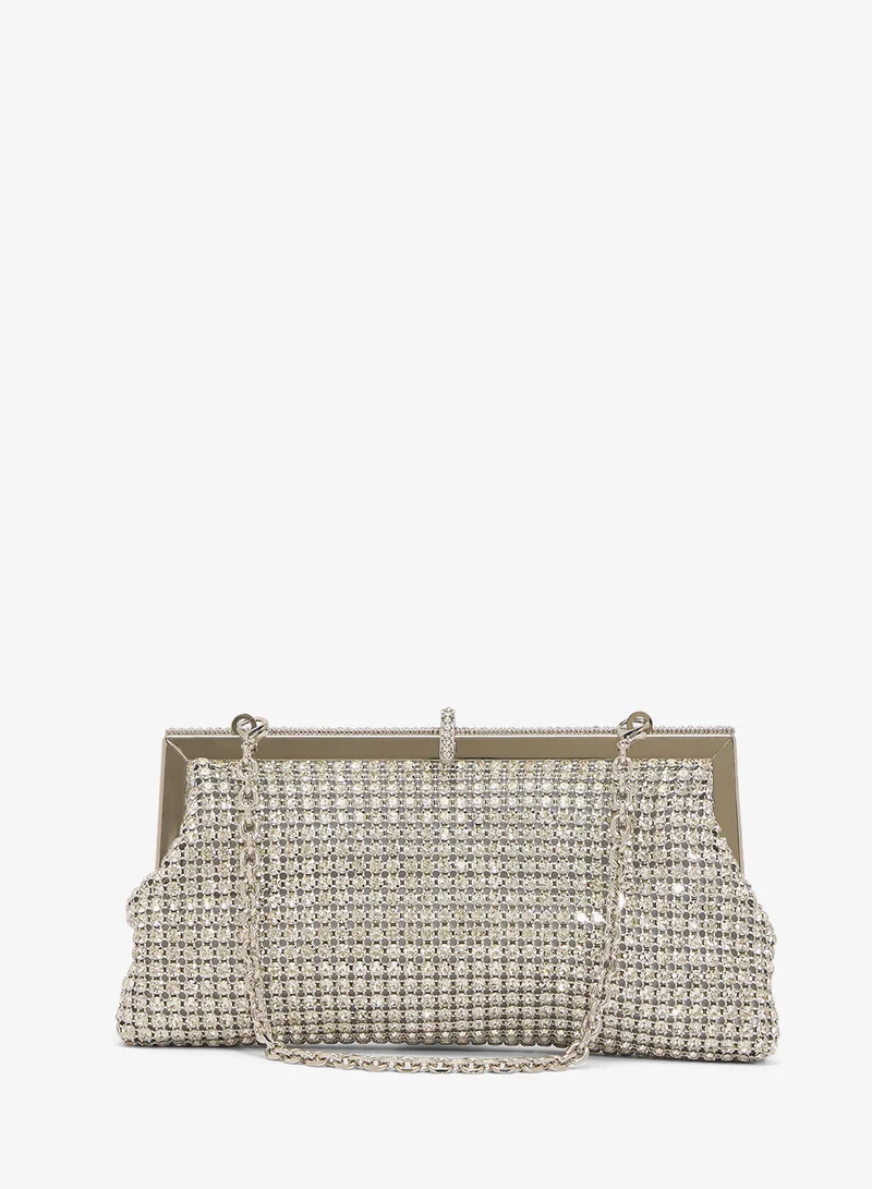 Ella Limited Edition Rectangle Clutch With Chain Black