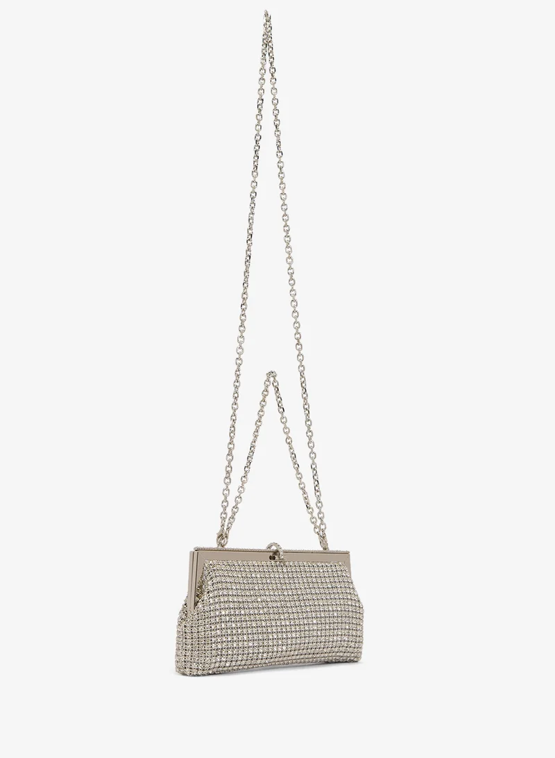 Ella Limited Edition Rectangle Clutch With Chain Black