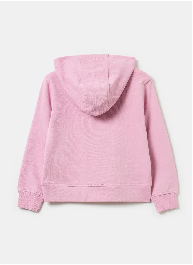 او في اس Full-zip sweatshirt in solid colour French terry