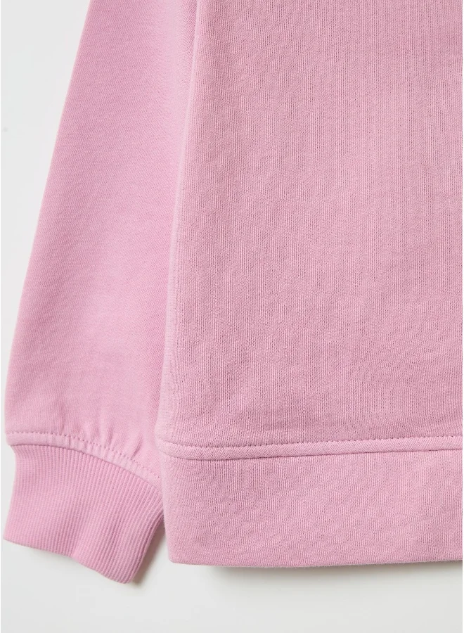 Ovs Full-zip sweatshirt in solid colour French terry