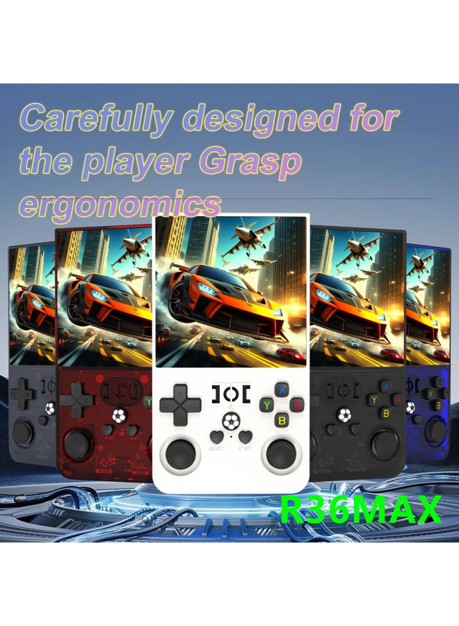 آلة الألعاب المحمولة R36sMAX بدقة 4K HD Double Battle Retro Arcade- لون المنتج: 128G- الموديل: أسود شفاف - Image 2