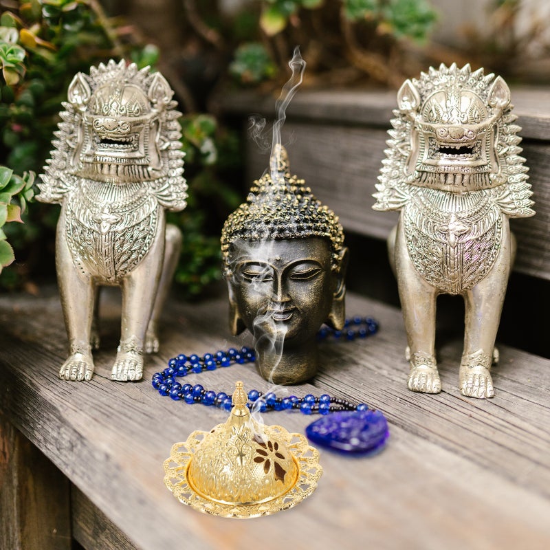 1pc Mini Alloy Incense Burner Muslim Alloy Censer Household Incense Container - Image 1