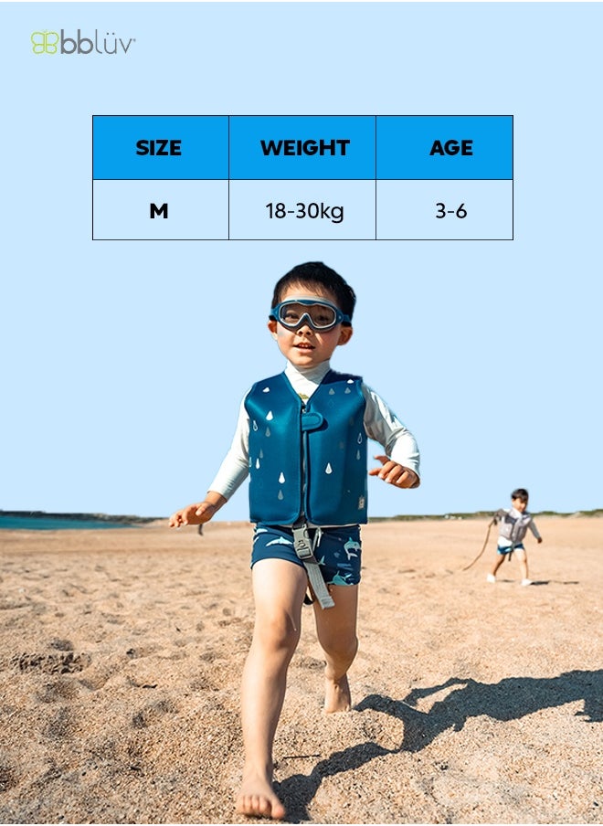 bbluv - bblüv Näj Toddler Swim Vest – Neoprene Float Jacket with 8 Removable Floats, UPF 50+ Sun Protection, Secure Fit & Adjustable Straps – Ideal for 3 - 6 Years Water Safety & Fun - Image 1